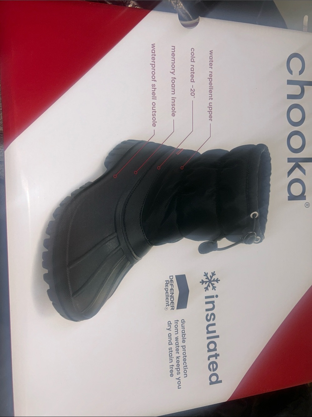 chooka Black Winter Insulated Boot